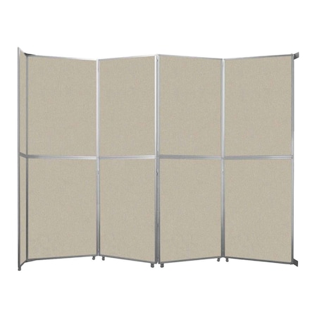 Versare Operable Wall Folding Room Divider 15'7" x 12'3" Sand Fabric 1070418-2